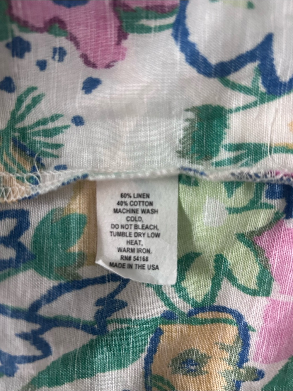 Elliott Lauren Bright Floral Short Sleeve Blouse - Green, Pink, Blue, Yellow - Picture 7 of 8